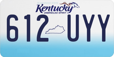 KY license plate 612UYY