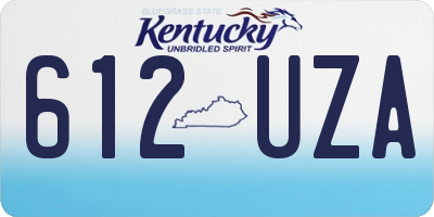 KY license plate 612UZA