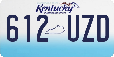 KY license plate 612UZD