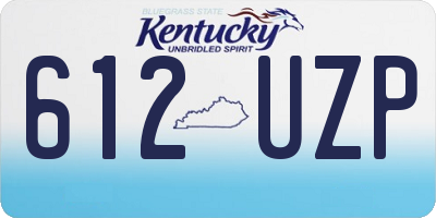 KY license plate 612UZP