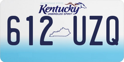 KY license plate 612UZQ