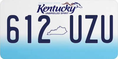 KY license plate 612UZU