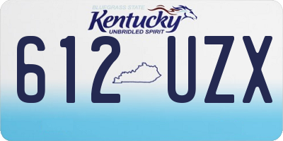 KY license plate 612UZX