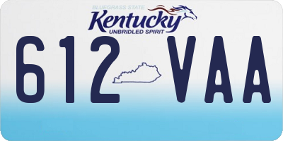KY license plate 612VAA