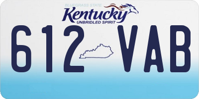 KY license plate 612VAB