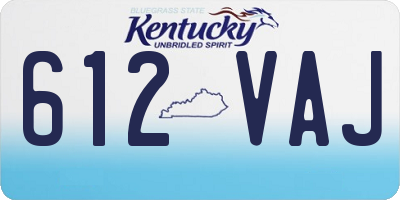 KY license plate 612VAJ