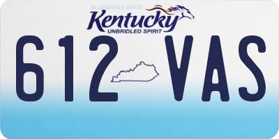 KY license plate 612VAS