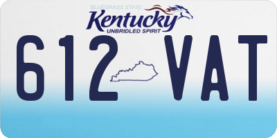 KY license plate 612VAT