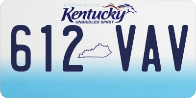 KY license plate 612VAV
