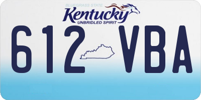 KY license plate 612VBA