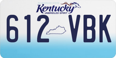 KY license plate 612VBK