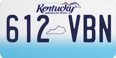 KY license plate 612VBN