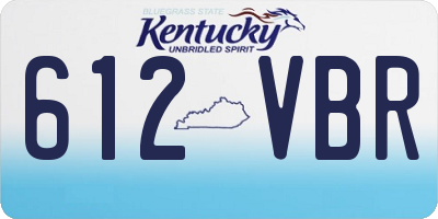 KY license plate 612VBR