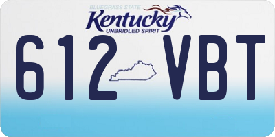 KY license plate 612VBT