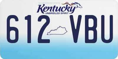 KY license plate 612VBU