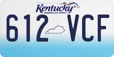KY license plate 612VCF