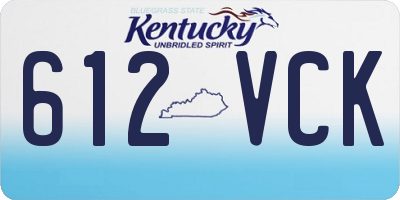 KY license plate 612VCK