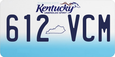 KY license plate 612VCM