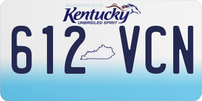 KY license plate 612VCN