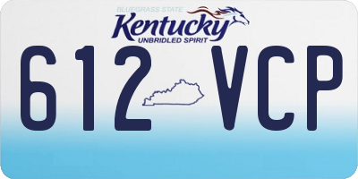 KY license plate 612VCP