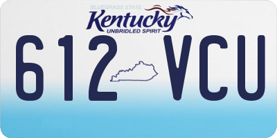 KY license plate 612VCU