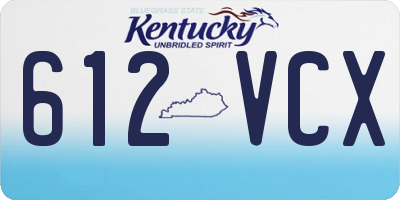 KY license plate 612VCX