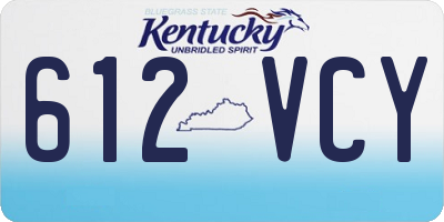 KY license plate 612VCY