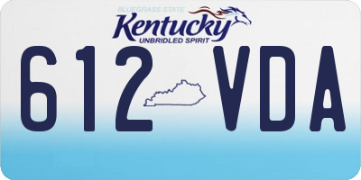KY license plate 612VDA