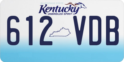 KY license plate 612VDB
