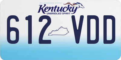 KY license plate 612VDD