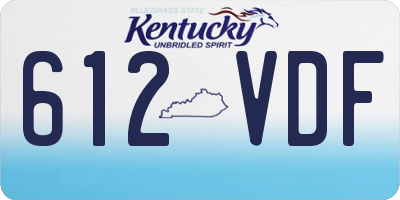 KY license plate 612VDF