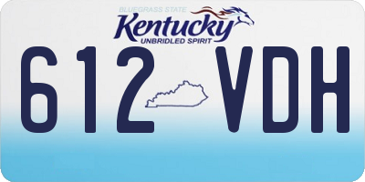 KY license plate 612VDH