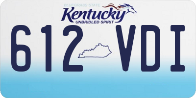 KY license plate 612VDI