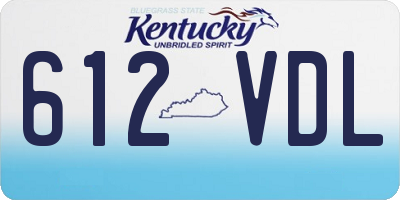 KY license plate 612VDL