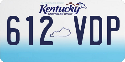 KY license plate 612VDP