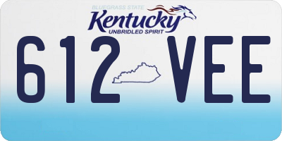 KY license plate 612VEE
