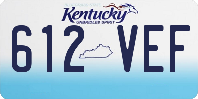 KY license plate 612VEF