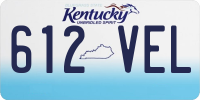 KY license plate 612VEL
