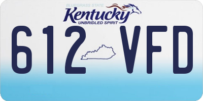 KY license plate 612VFD