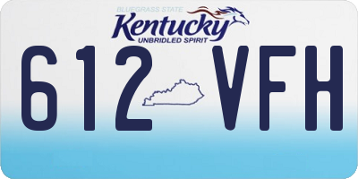 KY license plate 612VFH