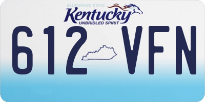 KY license plate 612VFN