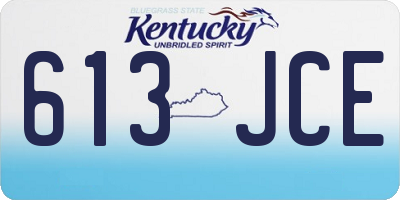 KY license plate 613JCE