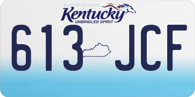 KY license plate 613JCF