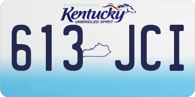 KY license plate 613JCI