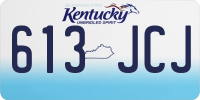 KY license plate 613JCJ