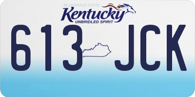 KY license plate 613JCK