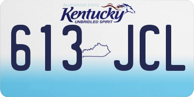 KY license plate 613JCL