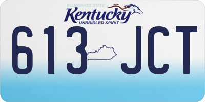 KY license plate 613JCT