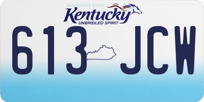 KY license plate 613JCW