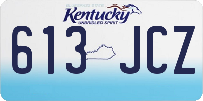 KY license plate 613JCZ